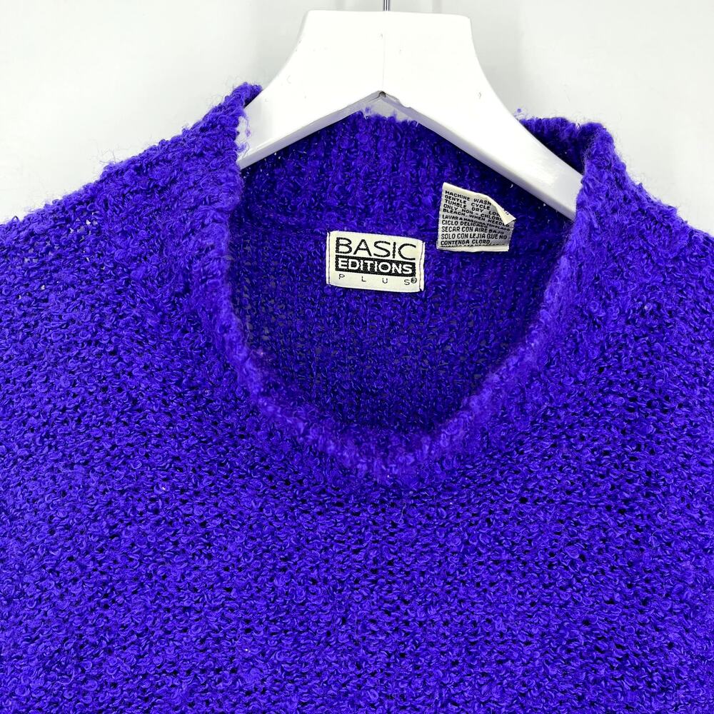 90s Vintage Basic Editions Plus Long Sweater With… - image 3